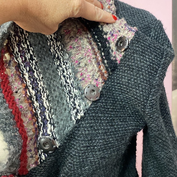 Curio New York Knit Wool Blend Moto Jacket/Coat - Picture 11 of 12